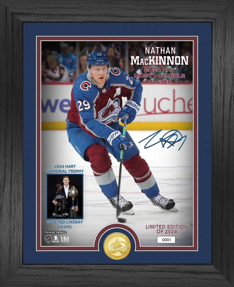 Highland Mint Nathan MacKinnon 2024 NHL MVP Bronze Coin Photo Mint - Limited Edition /2024