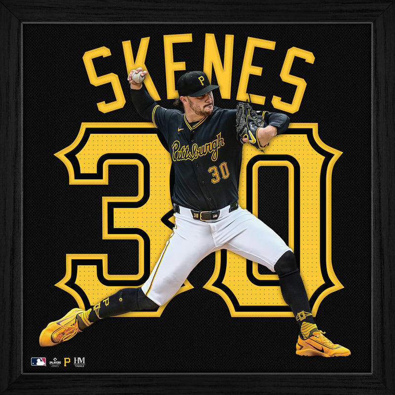 Highland Mint Paul Skenes Pittsburgh Pirates IMPACT Jersey Frame - 13" x 13"