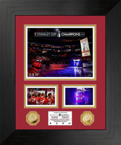 Highland Mint Florida Panthers 2024 Stanley Cup Champions Marquee Gold Coin Photo Mint - Limited Edition /500