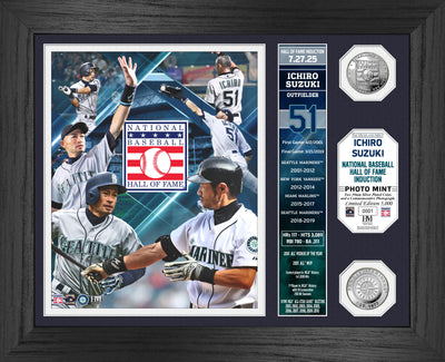 Highland Mint Ichiro Suzuki Hall of Fame Induction Silver Coin Banner Photo Mint - Limited Edition /5,000