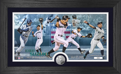 Highland Mint Ichiro Suzuki Hall of Fame Induction Silver Coin Pano Photo Mint - Limited Edition /5,000
