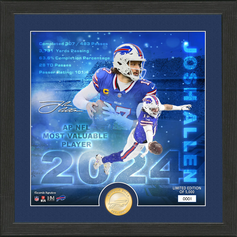 Highland Mint Josh Allen 2024 NFL Most Valuable Player Bronze Coin Photo Mint - Limited Edition /5000