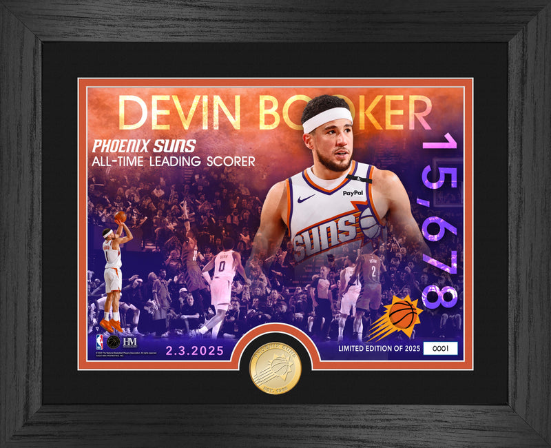 Highland Mint Devin Booker Phoenix Suns Franchise Points Record Bronze Coin Photo Mint - Limited Edition /2025