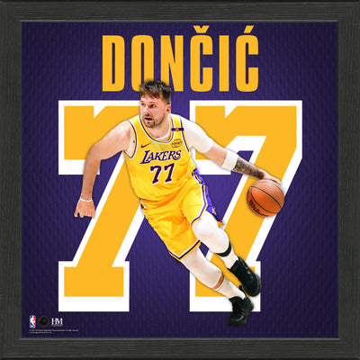 Highland Mint Luka Doncic Los Angeles Lakers Impact Jersey Frame - Limited Edition /5,000