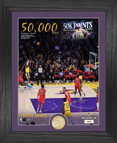Highland Mint LeBron James 50,000 Career Points Bronze Coin Photo Mint - Limited Edition /5,000