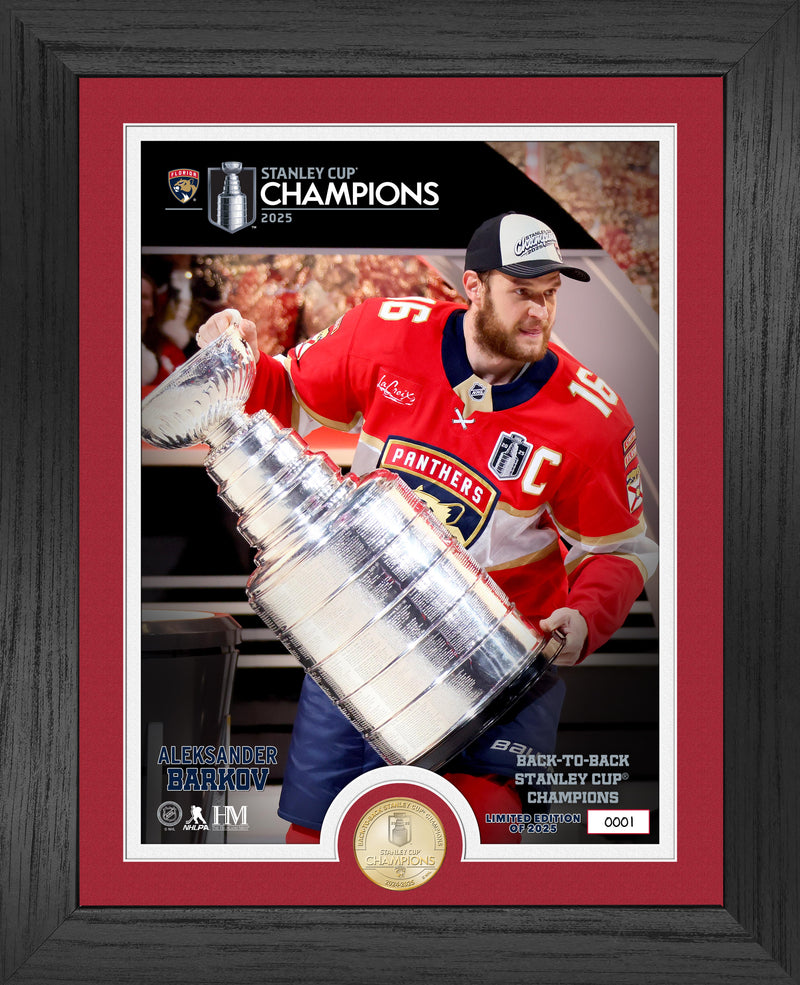 Highland Mint Florida Panthers Aleksander Barkov 2025 Stanley Cup Bronze Coin Photo Mint - Limited Edition /2,025