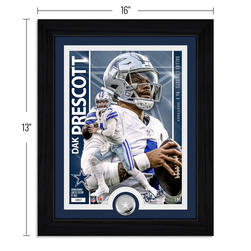 Highland Mint Dak Prescott Dallas Cowboys Artist Proof Silver Coin Photo Mint - Limited Edition /1,000