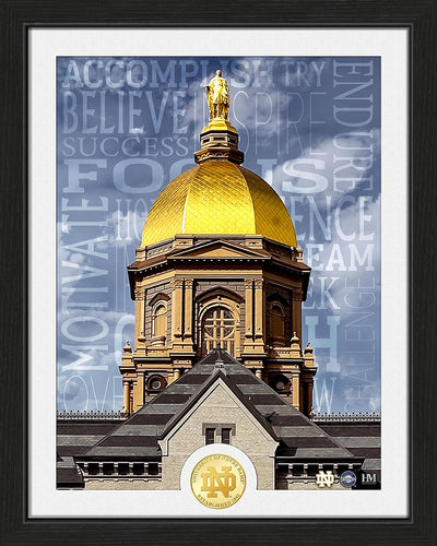 Highland Mint Notre Dame Golden Dome Bronze Coin Photo Mint