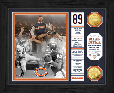 Highland Mint Mike Ditka Jersey Retirement Bronze Coin Photo Mint - Limited Edition /5,000