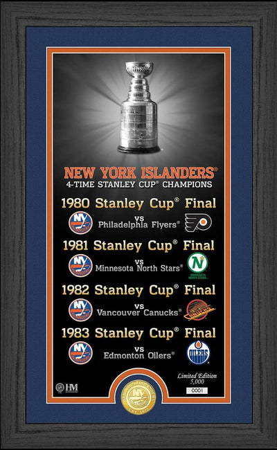 Highland Mint New York Islanders Legacy Supreme Bronze Coin Panoramic Photo Mint - Limited Edition /5,000