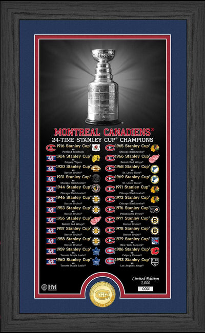 Highland Mint Montreal Canadiens Legacy Supreme Bronze Coin Panoramic Photo Mint - Limited Edition /5,000