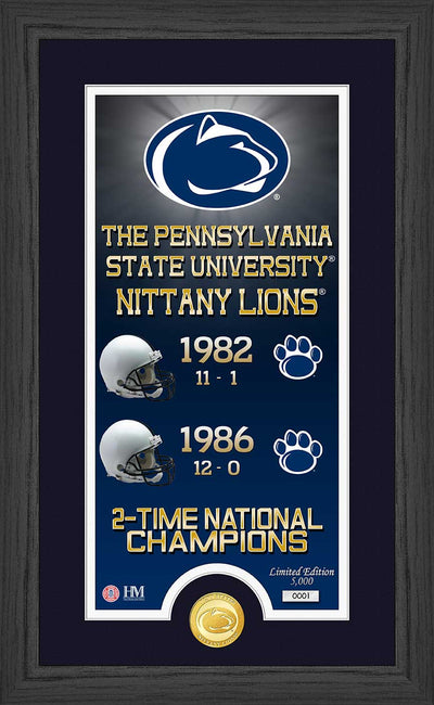 Highland Mint Penn State Nittany Lions Legacy Bronze Coin Panoramic Photo Mint - Limited Edition /5,000