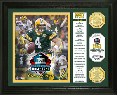 Highland Mint Brett Favre 2016 Pro Football Hall of Fame Bronze Coin Photo Mint - Limited Edition /5,000