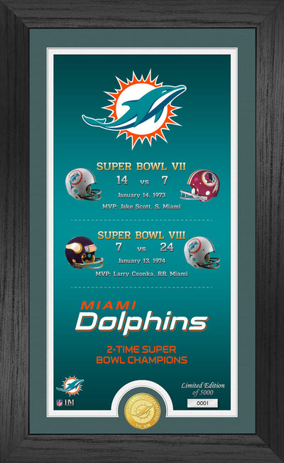 Highland Mint Miami Dolphins Legacy Bronze Coin Photo Mint - Limited Edition /5,000