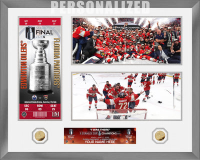 Highland Mint Florida Panthers 2025 Stanley Cup Champions Personalized 24kt Gold Coin Photo Mint