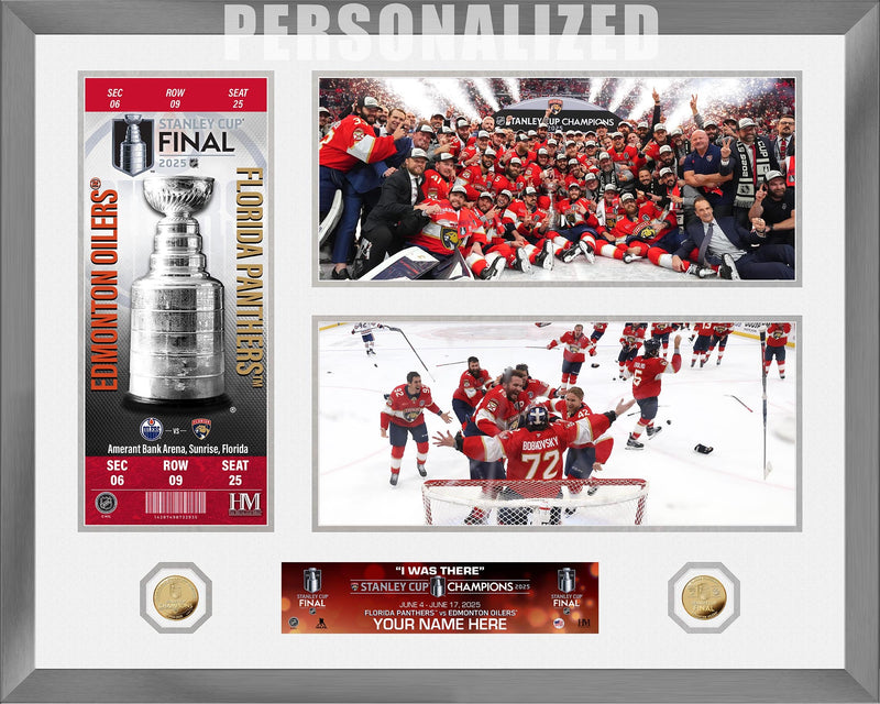 Highland Mint Florida Panthers 2025 Stanley Cup Champions Personalized 24kt Gold Coin Photo Mint