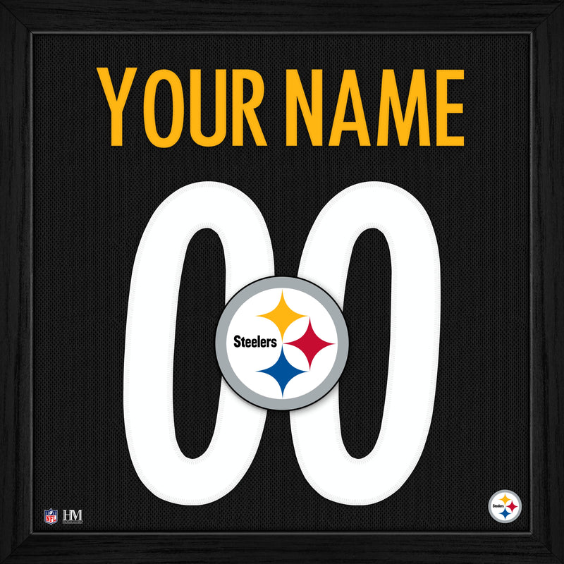 Highland Mint Pittsburgh Steelers Personalized Impact Jersey Frame - 13" x 13"