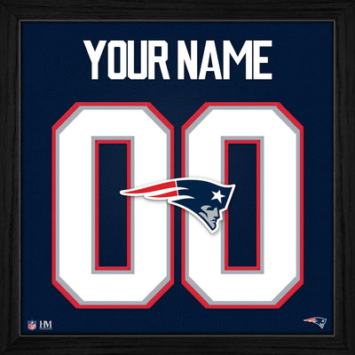 Highland Mint New England Patriots Personalized Impact Jersey Frame - 13" x 13"