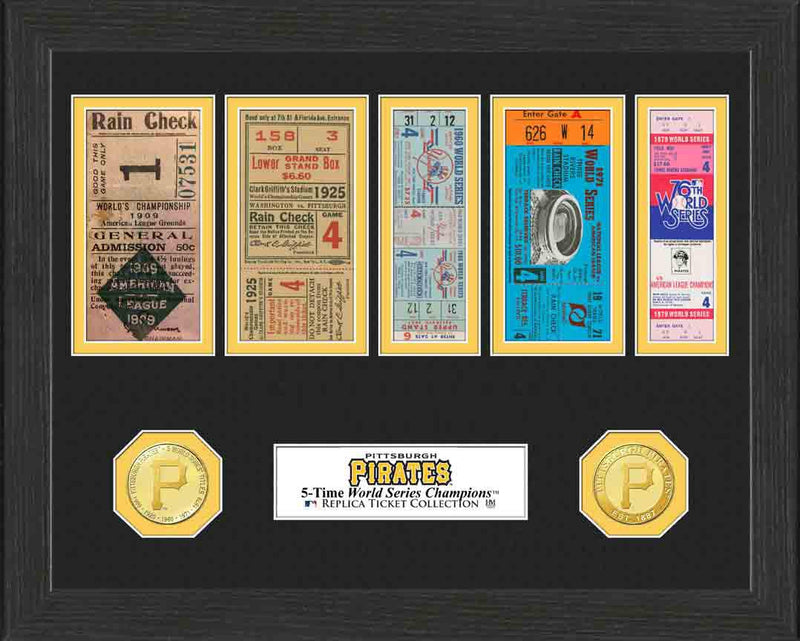 Highland Mint Pittsburgh Pirates World Series Ticket Collection - Bronze Coin Frame