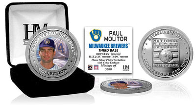 Highland Mint Paul Molitor Baseball Hall of Fame Silver Color Coin - Limited Edition /5,000