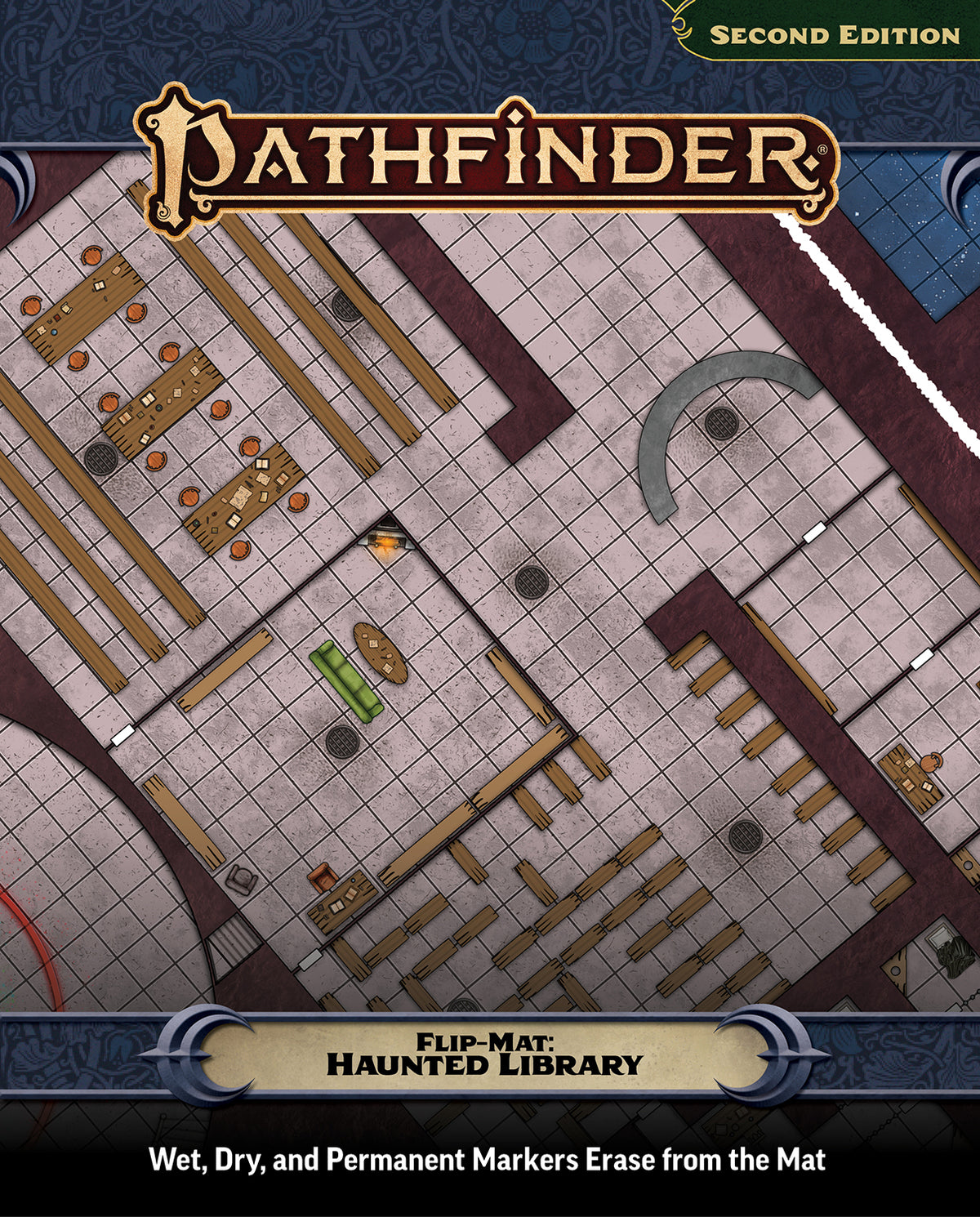 Pathfinder RPG 2E: Flip-Mat - Haunted Library