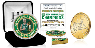 Highland Mint Kristaps Porzingis 2024 NBA Finals Champions Bronze Coin - Limited Edition /5,000