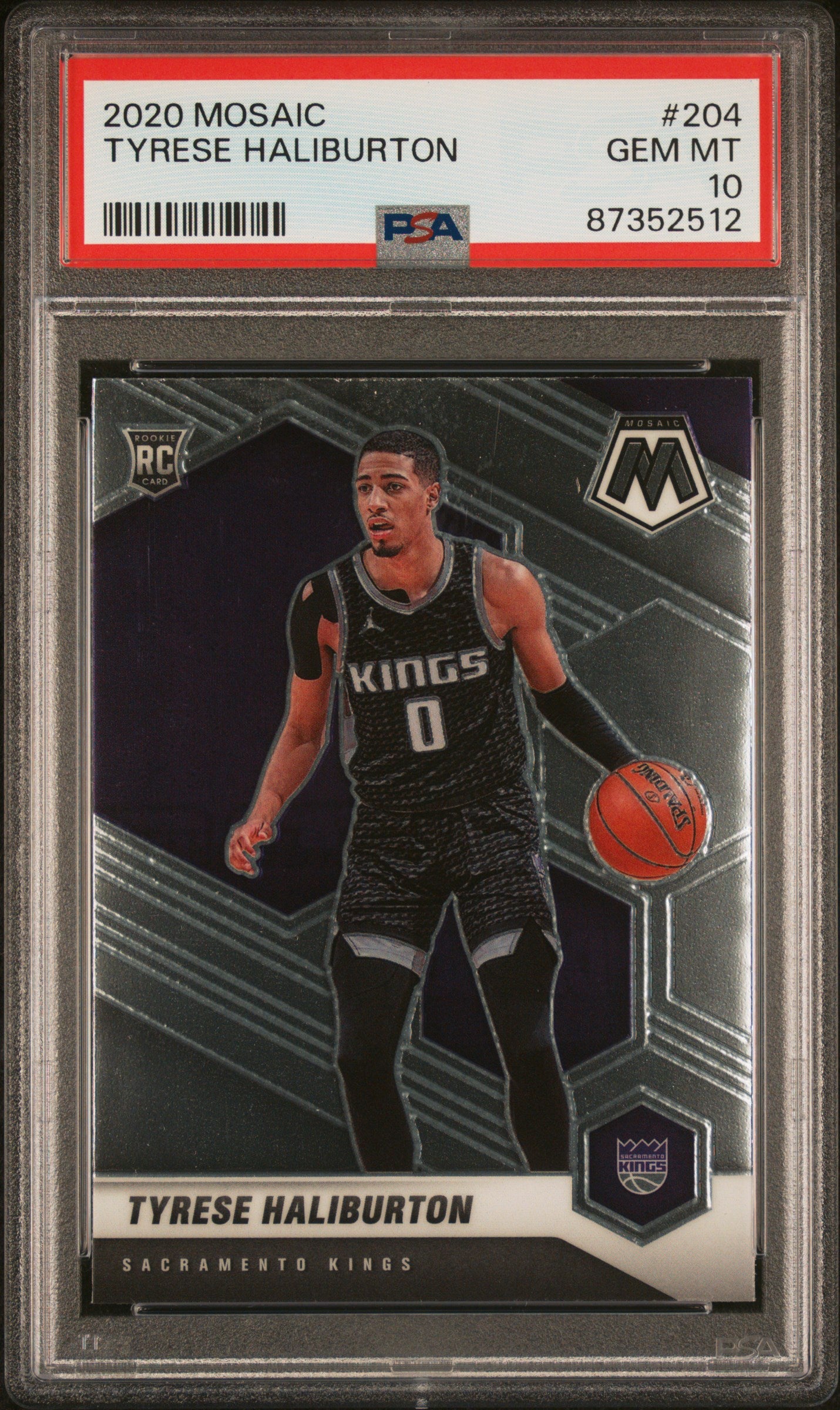 2020 Panini Mosaic #204 Tyrese Haliburton PSA 10