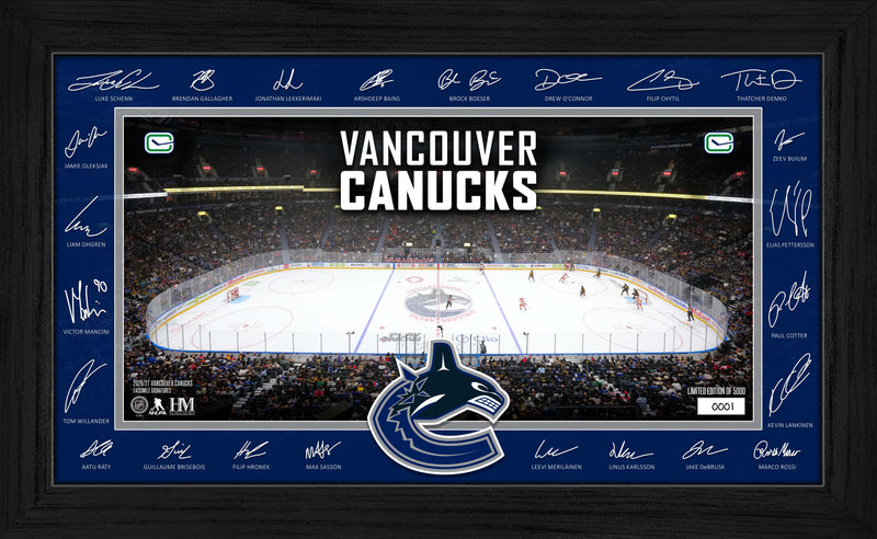 Highland Mint Vancouver Canucks 2026-27 Signature Rink Frame - Limited Edition /5,000