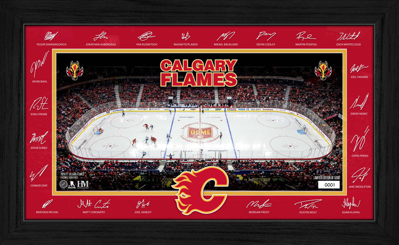 Highland Mint Calgary Flames 2026-27 Signature Rink Frame - Limited Edition /5,000