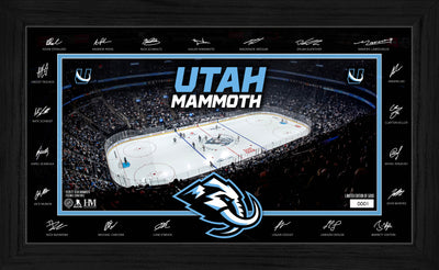 Highland Mint Utah Mammoth 2026-27 Signature Rink Framed Print - Limited Edition /5,000