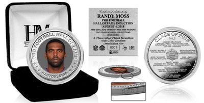 Highland Mint Randy Moss 2018 Pro Football Hall of Fame Silver Coin - Limited Edition /5,000