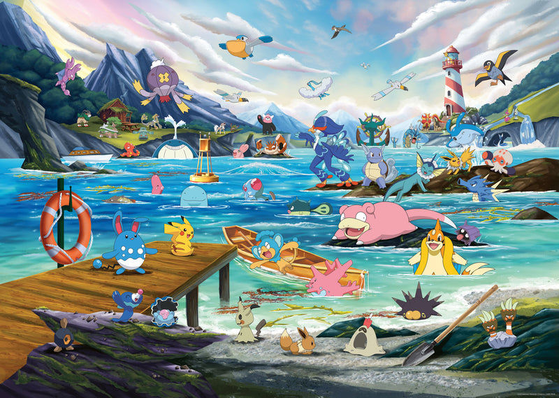Ravensburger Pokemon Breakout 3 The Sea 1000 Piece Puzzle - Vaporeon