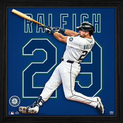 Highland Mint Cal Raleigh Seattle Mariners Impact Jersey Frame - 13x13