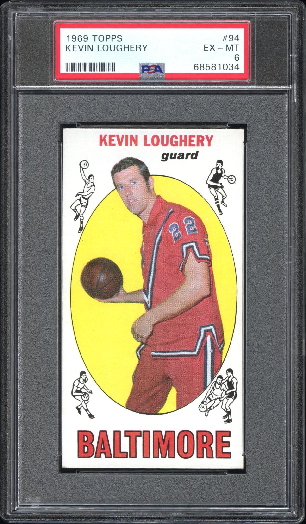 1969 Topps #94 Kevin Loughery PSA 6