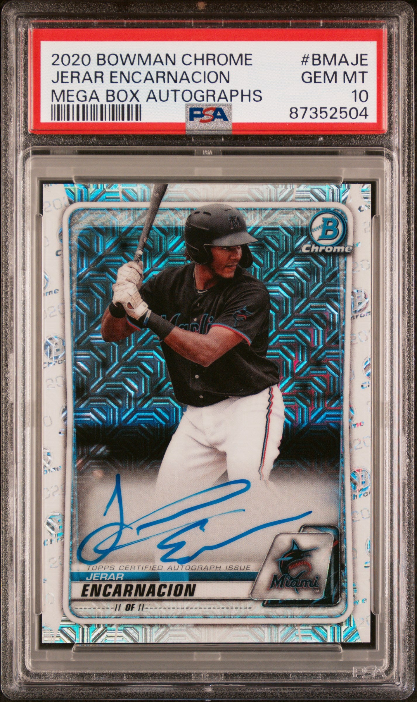 2020 Bowman Chrome Mega Box Autographs Jerar Encarnacion #BMAJE PSA 10