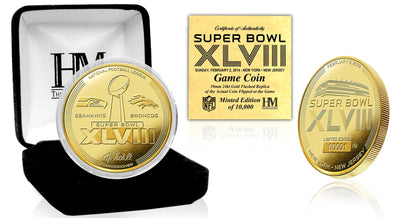 Highland Mint Super Bowl XLVIII Gold Flip Coin - Limited Edition /10,000