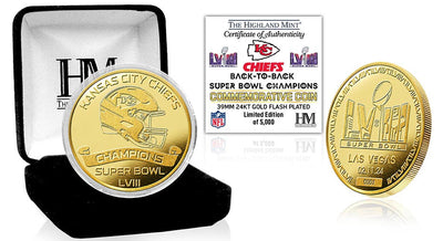 Highland Mint Kansas City Chiefs Super Bowl LVIII Champions Gold Mint Coin - Limited Edition /5,000