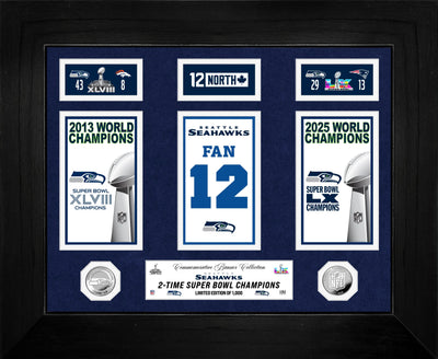 Highland Mint Seattle Seahawks Super Bowl Champions Silver Coin Photo Mint - Limited Edition /1,000