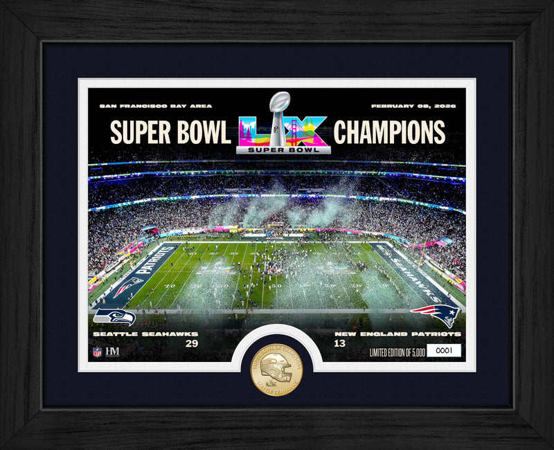 Highland Mint Seattle Seahawks Super Bowl LX Champions Bronze Coin Photo Mint - Limited Edition /5,000