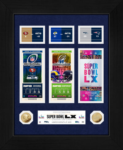 Highland Mint Seattle Seahawks Super Bowl LX Championship Road To The Super Bowl Gold Coin Photo Mint - Limited Edition