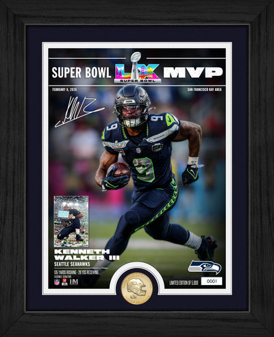 Highland Mint Seattle Seahawks Kenneth Walker III Super Bowl LX MVP Bronze Coin Photo Mint - Limited Edition /5,000