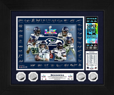 Highland Mint Seattle Seahawks Super Bowl 60 Team Force Signature Series Silver Coin Photo Mint