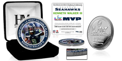 Highland Mint Seattle Seahawks Kenneth Walker III Super Bowl LX MVP Silver Plated Coin - Limited Edition /5,000