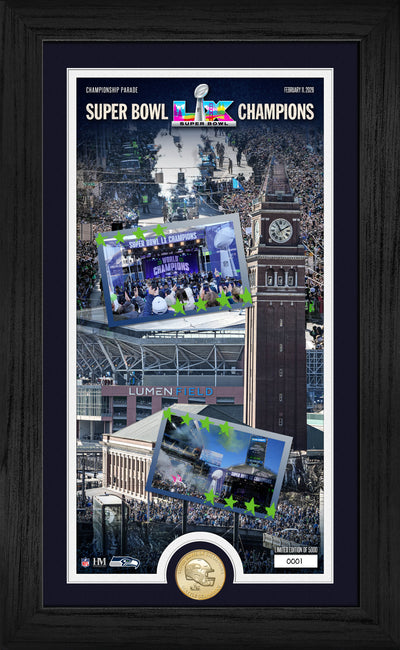 Highland Mint Seattle Seahawks Super Bowl LX Championship Parade Bronze Coin Photo Mint - Limited Edition /5,000