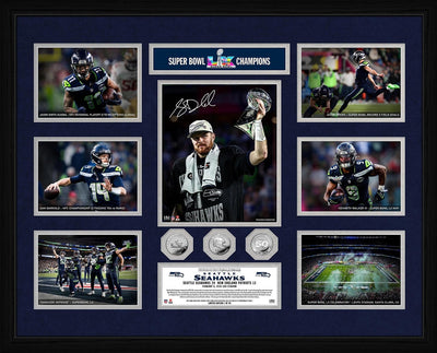 Highland Mint SEATTLE SEAHAWKS SUPER BOWL 60 CHAMPIONS SILVER COIN MEGA PHOTO MINT