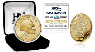 Highland Mint Seattle Seahawks Super Bowl LX Champions Gold Plated Coin - Limited Edition /2,025