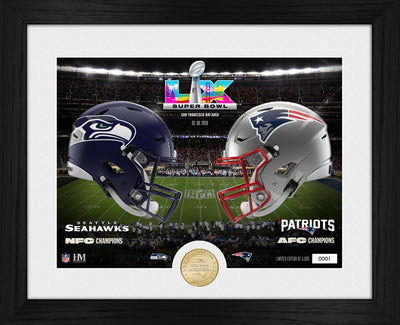 Highland Mint New England Patriots vs Seattle Seahawks Super Bowl LX Bronze Coin Photo Mint - Limited Edition /5,000