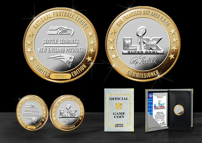 Highland Mint New England Patriots vs Seattle Seahawks Super Bowl LX 2-Tone Gold & Silver Game Coin - Limited Edition /1