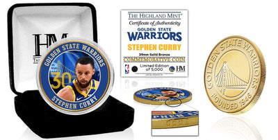 Highland Mint Stephen Curry Golden State Warriors Bronze Color Coin - Limited Edition /5,000