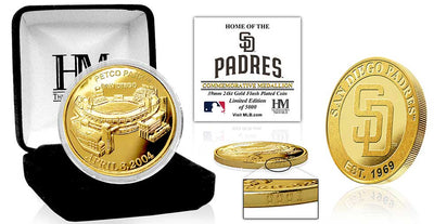Highland Mint San Diego Padres Petco Park Stadium 24kt Gold Coin - Limited Edition /5,000
